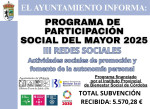 imagen de SUBVENCIÓN RECIBIDA. PARTICIPACIÓN SOCIAL DLE MAYOR 2025