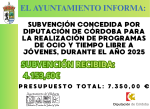 imagen de SUBVENCIÓN RECIBIDA. PROGRAMA DE OCIO Y TIEMPO LIBRE 2025