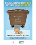 imagen de Hinojosa del Duque implanta contenedor marrón para biorresiduos y entrega kits gratis