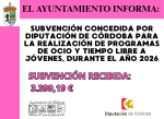 imagen de SUBVENCIÓN RECIBIDA. OCIO Y T LIBRE 2026