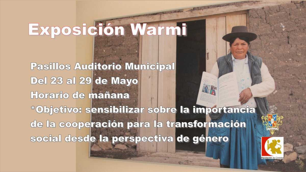 Exposición Warmi en el auditorio municipal de Hinojosa del Duque