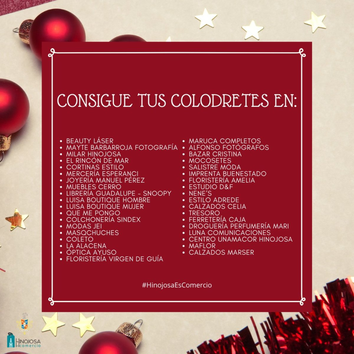 Campaña de navidad 2022/23 ¡consigue los colodretes en las empresas participantes!