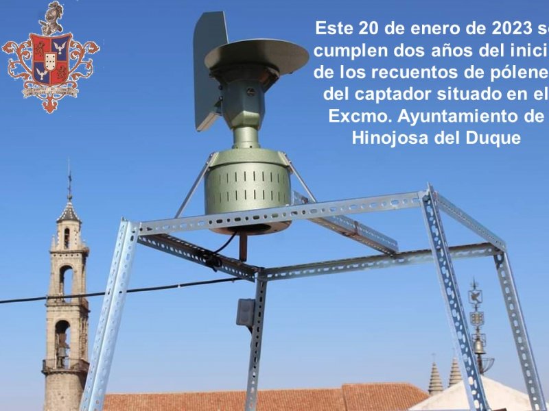 Información del captador de pólenes para la población de la Comarca de Los Pedroches desde el Excmo. Ayuntamiento de Hinojosa del Duque. Del 13 al 27 de diciembre de 2022.