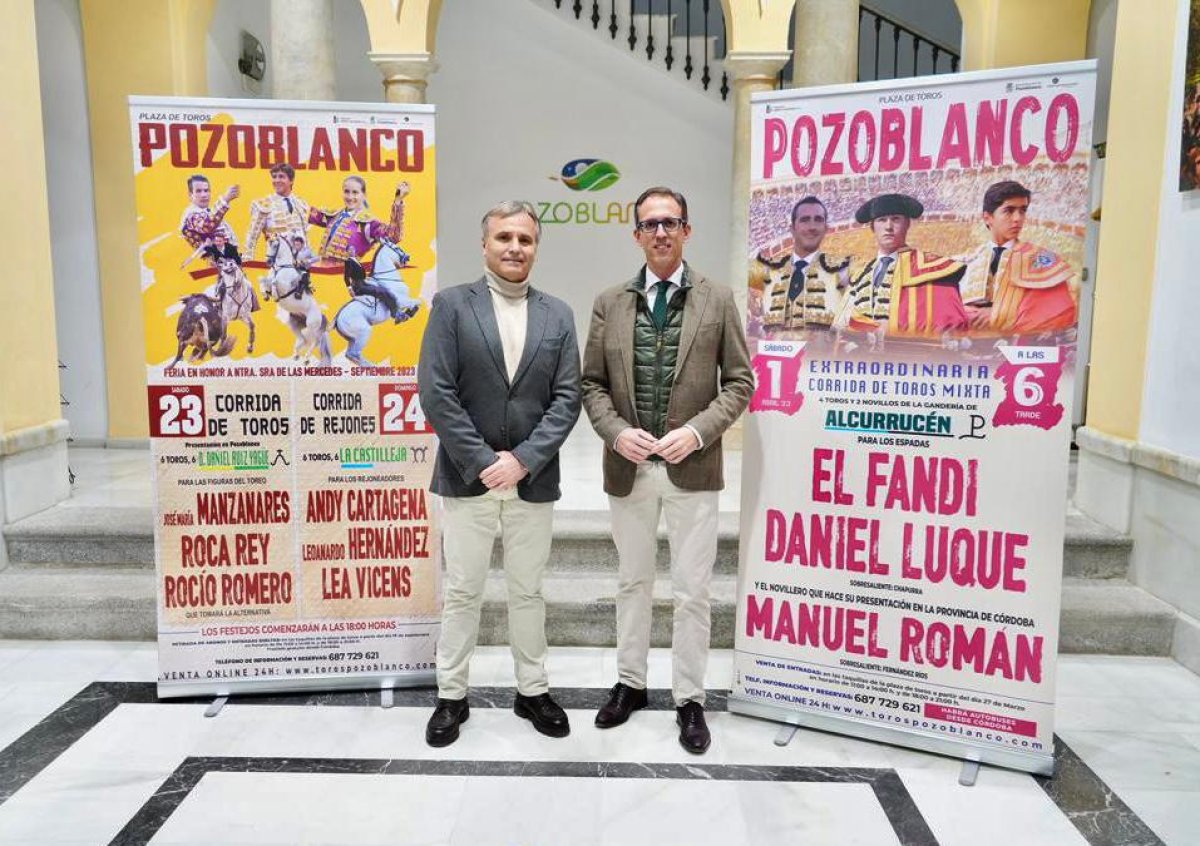 Pozoblanco presenta su temporada taurina con grandes figuras como Manzanares y Roca Rey y nuevos talentos como Manuel Román