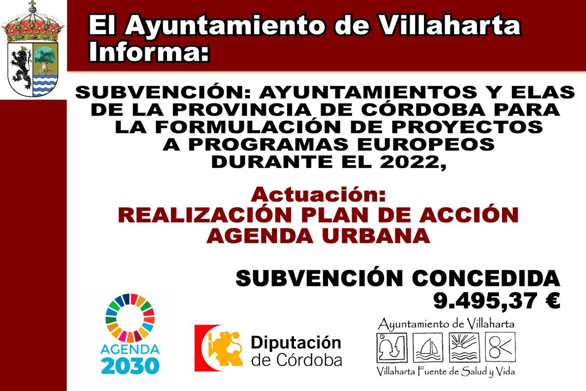 SUBVENCIÓN CONCEDIDA. PROGRAMAS EUROPEOS