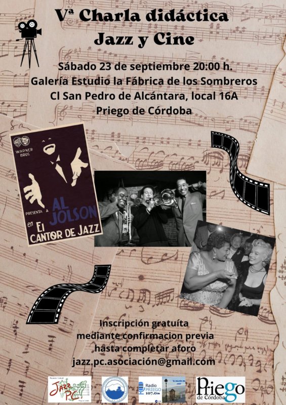 V Charla Didáctica Jazz y Cine, 23 septiembre 2023