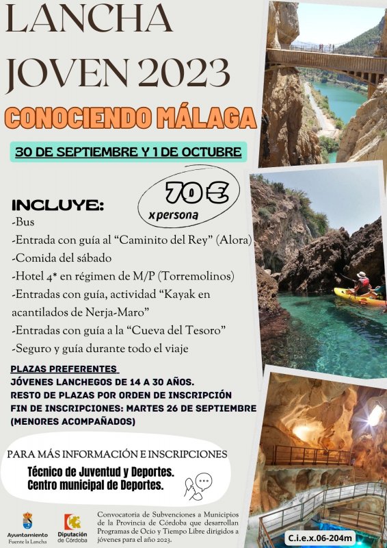 LANCHA JOVEN 2023. CONOCENDO MÁLAGA