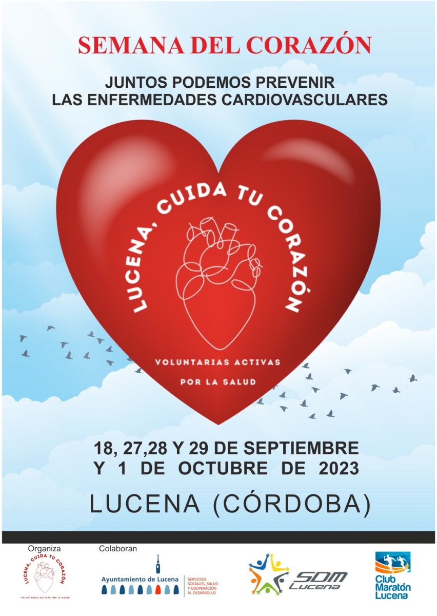 La Semana del Corazón en Lucena promueve hábitos de vida saludables y recauda fondos para desfibriladores.