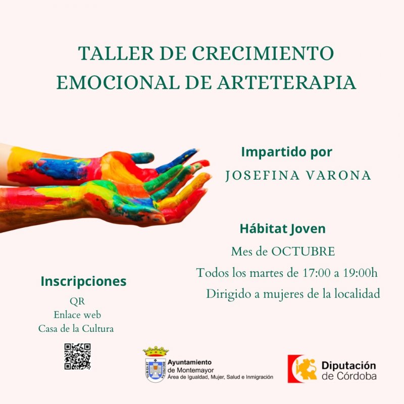 La Diputación de Córdoba y el Ayuntamiento de Montemayor ofrecen "Taller de crecimiento emocional de ARTETERAPIA" para mujeres de la localidad.