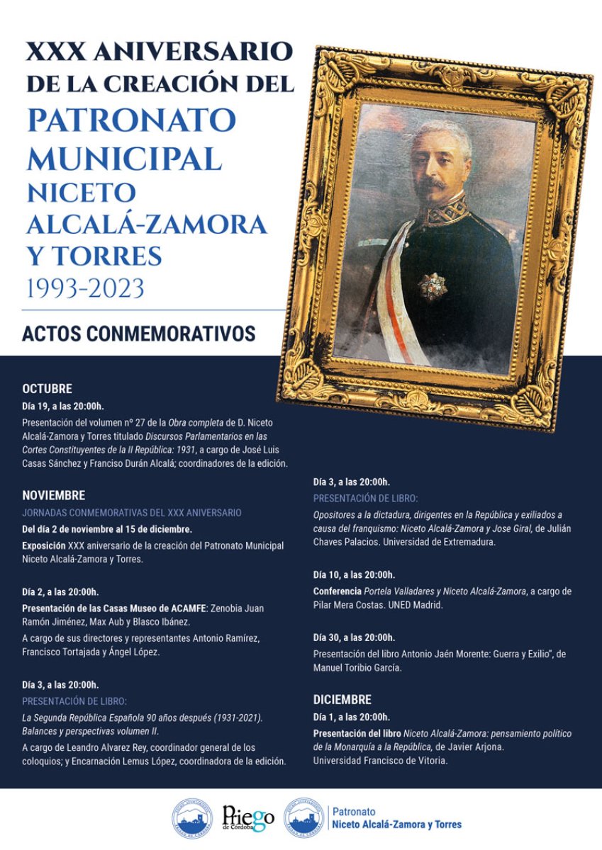 Actos por el XXX aniversario de la creación del Patronato Municipal Niceto Alcalá Zamora y Torres