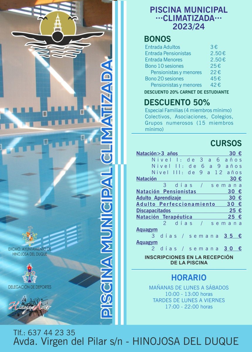 PISCINA MUNICIPAL CLIMATIZADA 2023/24