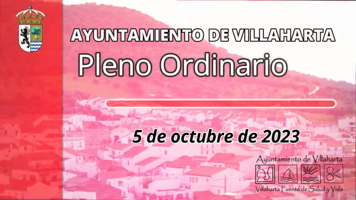 "Sesión plenaria ordinaria abierta al público el 5 de octubre a través de nuestro canal de YouTube"