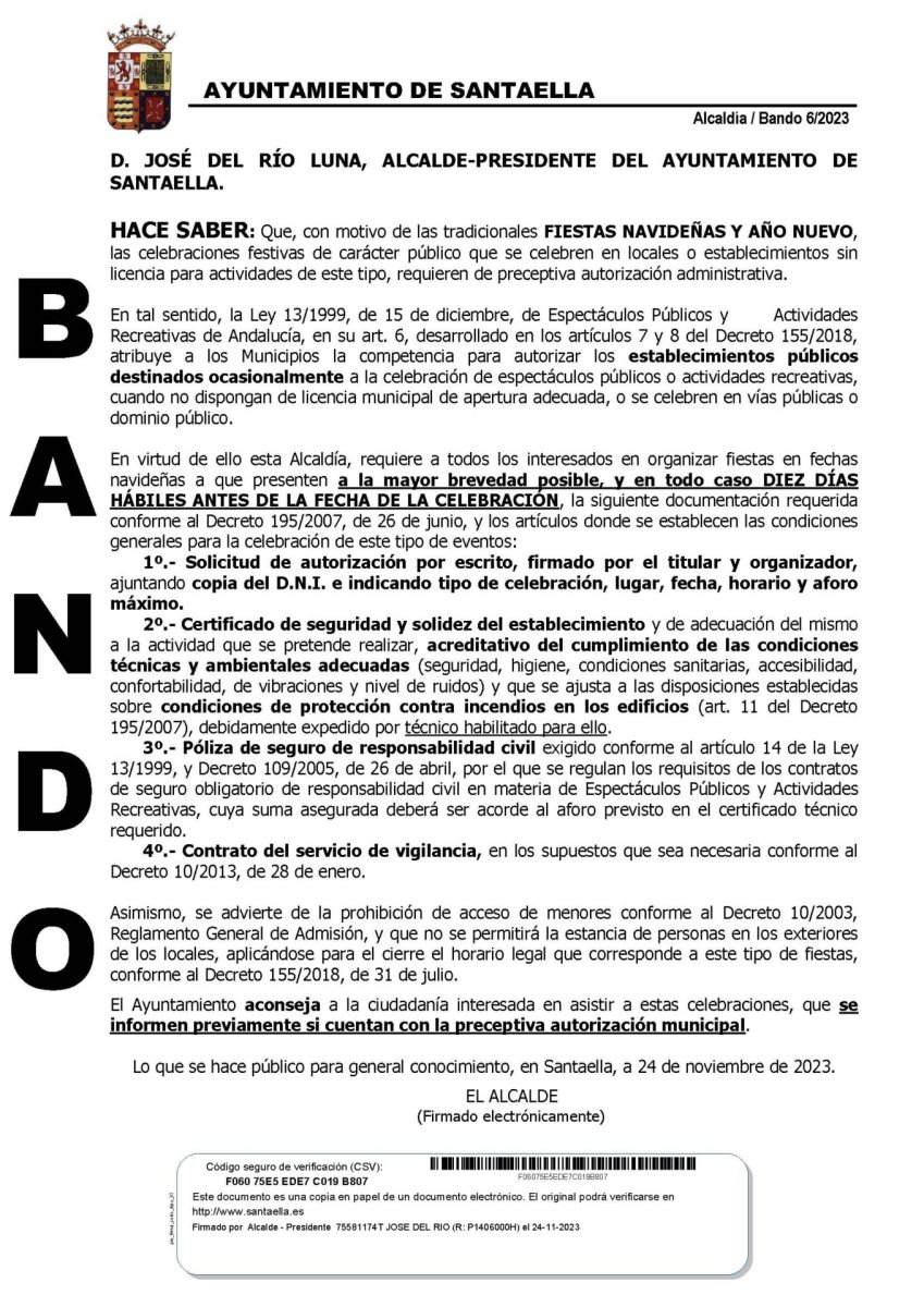 Se requiere autorización para fiestas navideñas en locales sin licencia