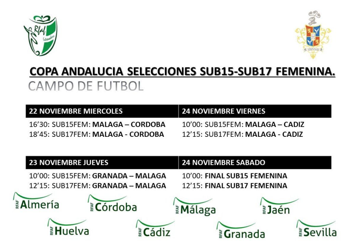 Hinojosa del Duque acoge la Copa de Andalucía de Selecciones sub 15 y sub 17 Femenina