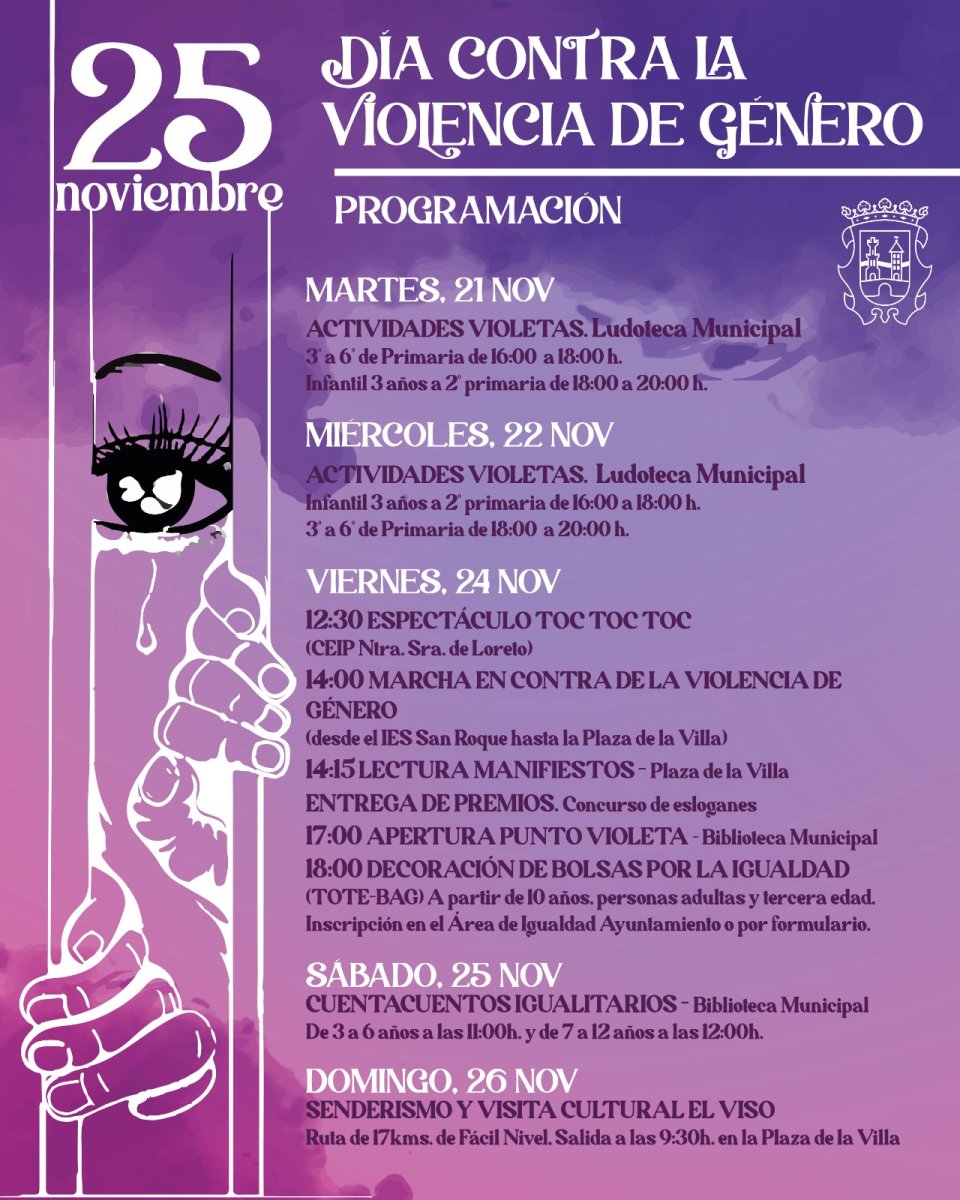 ACTIVIDADES 25N DÍA CONTRA LA VIOLENCIA DE GÉNERO