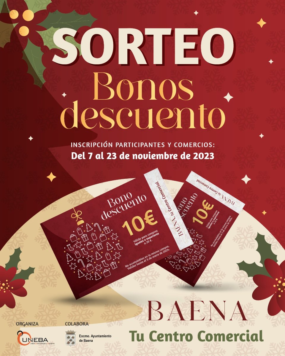 Lanzan campaña de bonos comercio en Baena para fomentar el consumo local en Navidad