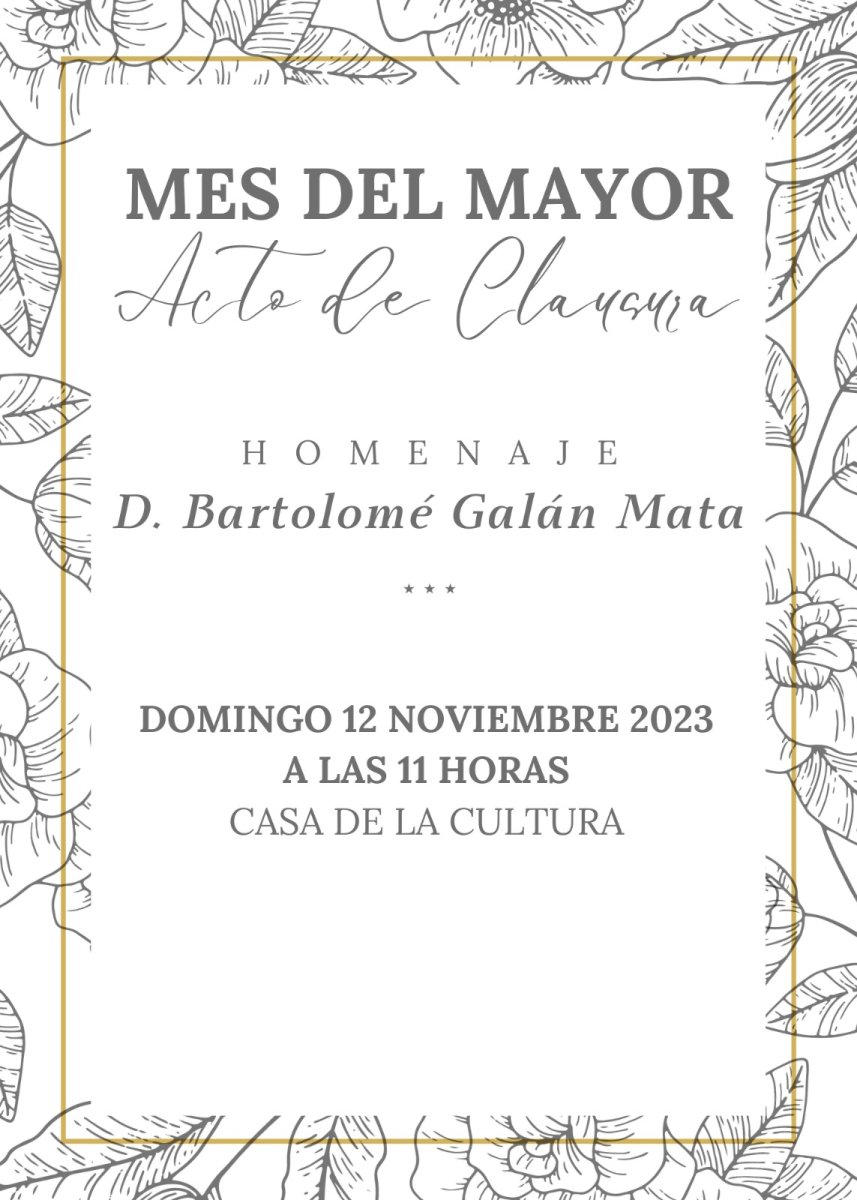 MES DEL MAYOR: Acto de Clausura