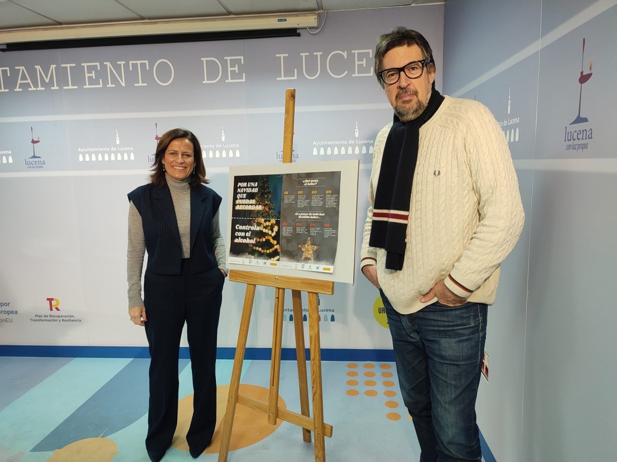 Ayuntamiento de Lucena lanza campaña para prevenir abusos en consumo de alcohol en Navidad