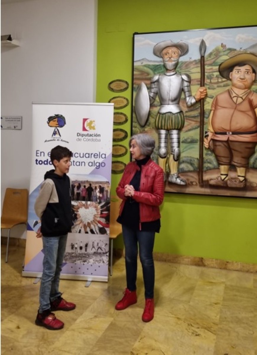 Presentación del videoclip "Mi pueblo en rap" en la sede de la Fundación Acuarela de Barrios.