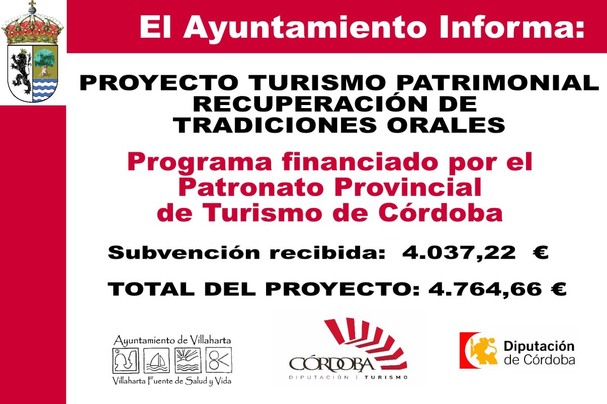 SUBVENCIÓN RECIBIDA. PROGRAMA DE TURISMO