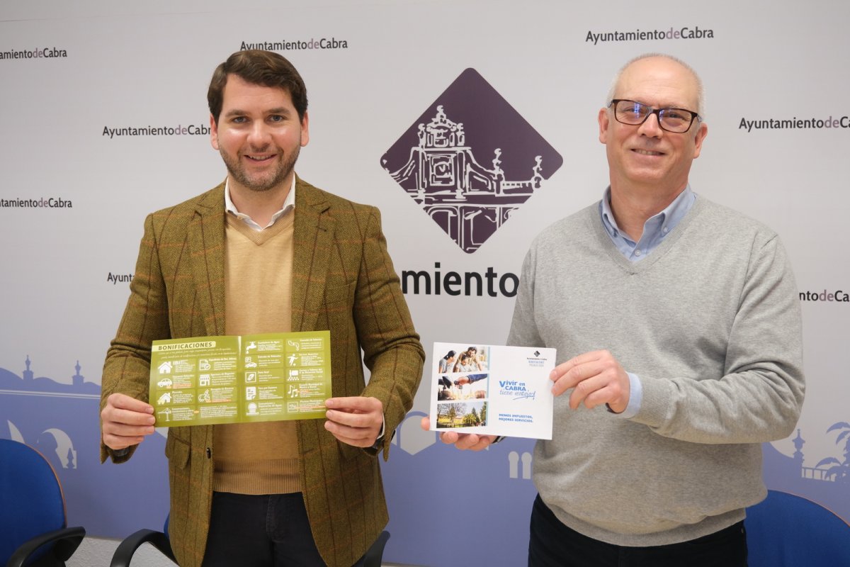 Ayuntamiento de Cabra implementa nuevas rebajas fiscales para beneficiar a familias y colectivos sociales.