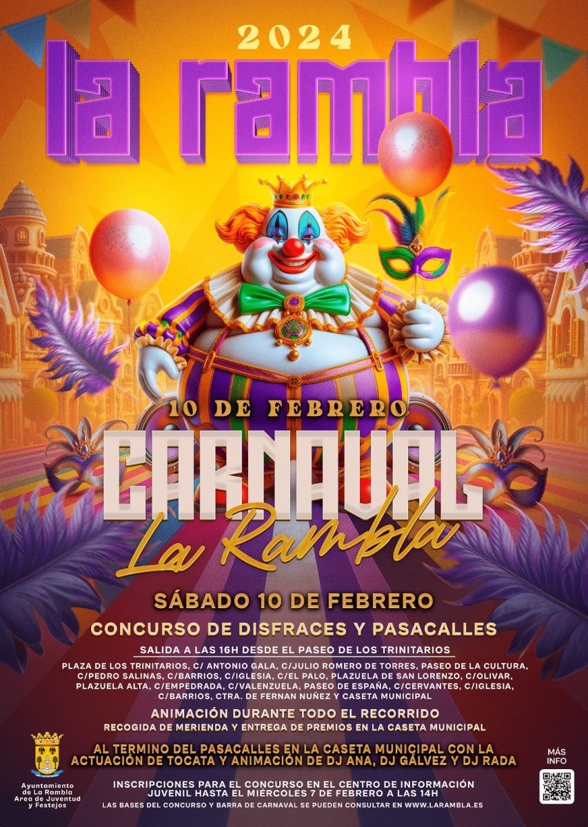 Carnaval 2024 en La Rambla: Diversión garantizada para toda la familia.