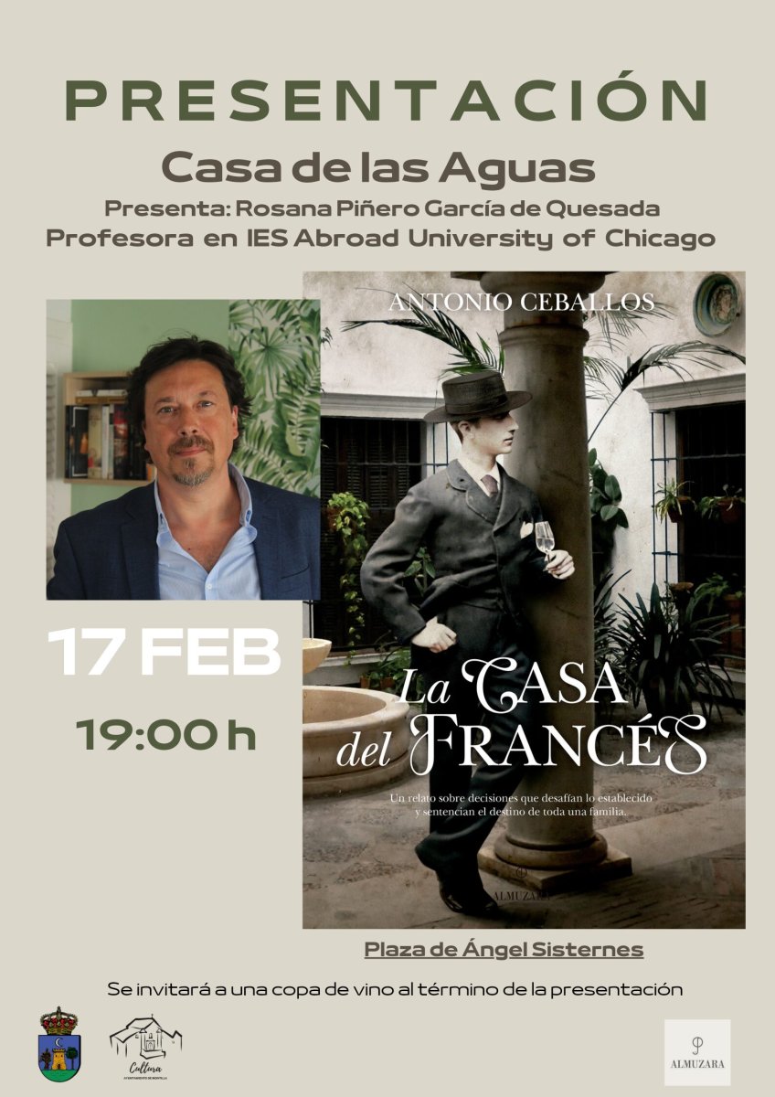 Presentan ópera prima del montillano Antonio J. Ceballos Barragán en La Casa de Las Aguas.