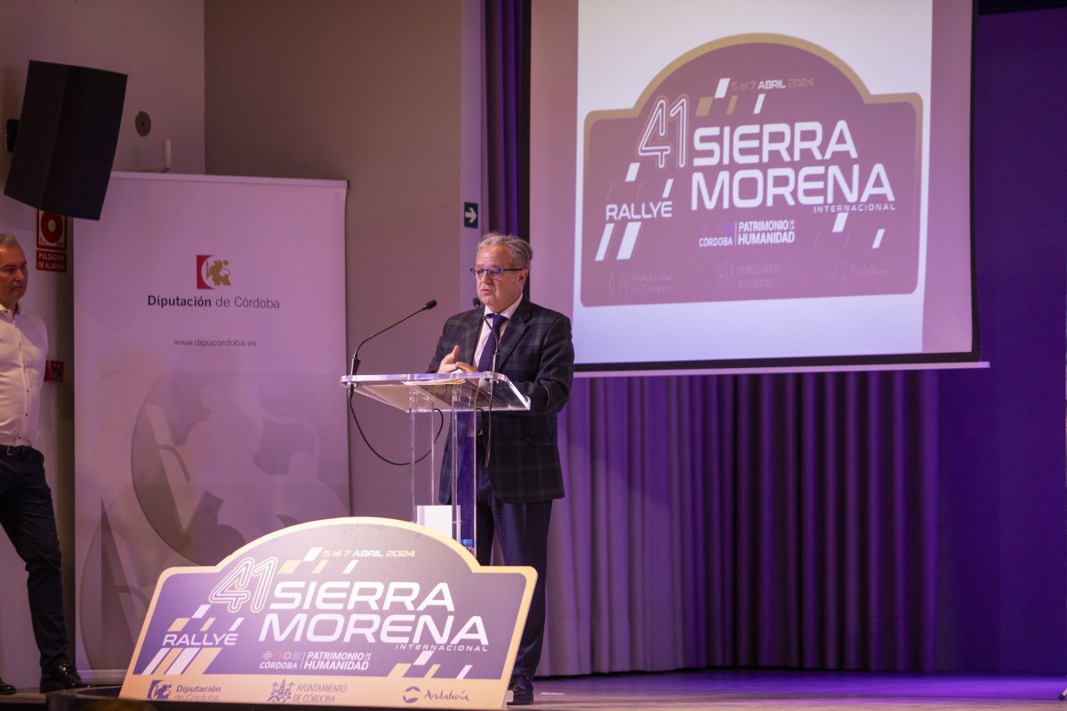 El presidente de la Diputación presenta el Rally Sierra Morena, prestigioso evento deportivo internacional en Córdoba.