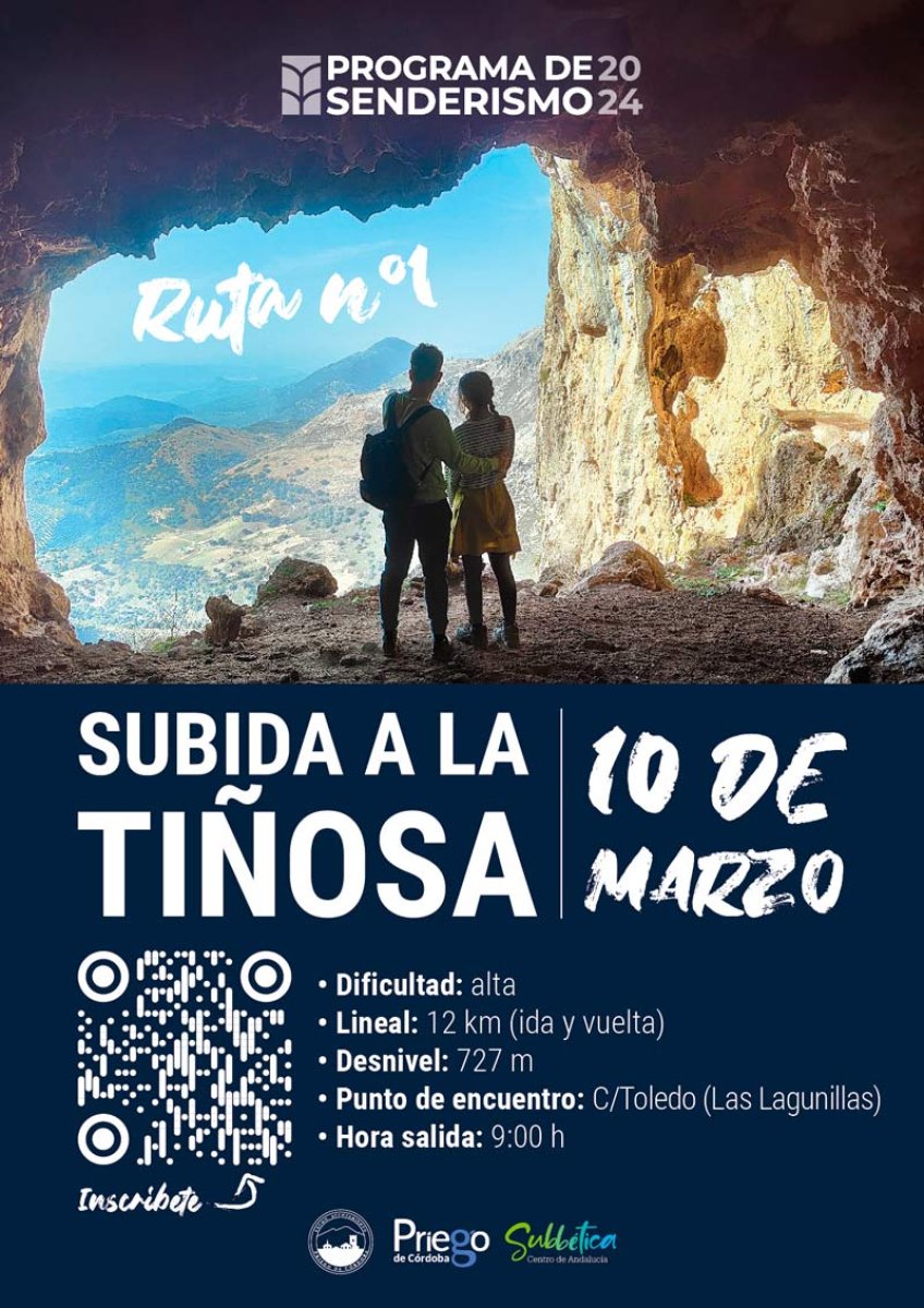 Información e inscripción a la primera ruta del Programa Senderismo Medio Ambiente 2024, que tendrá lugar el 10 de marzo de 2024