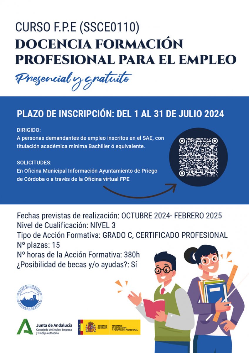 Curso F.P.E Docencia De La Formación Profesional Para El Empleo (SSCE0110)