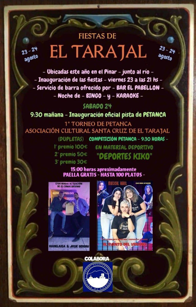 Fiestas El Tarajal Agosto 2024