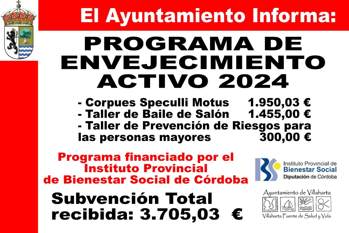 SUBVENCIÓN RECIBIDA. ENVEJECIMIENTO ACTIVO