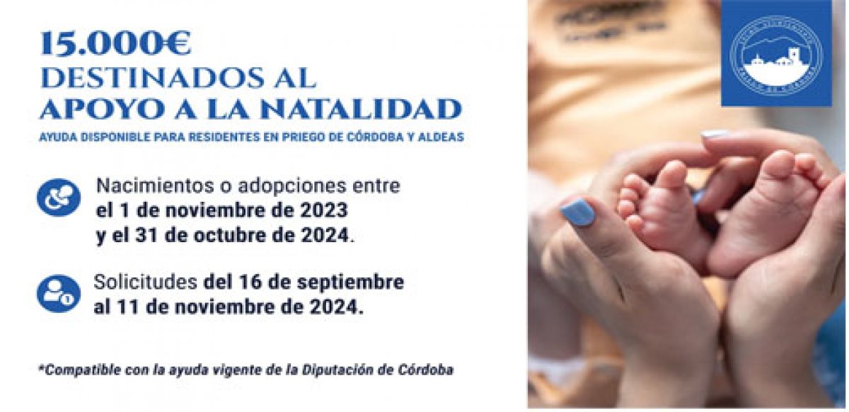 Anuncio Convocatoria De La Concesion De Ayudas Economicas A La Natalidad Y/O Adopcion De Los Nacidos Entre El 1/11/2023 Al 30/10/2024