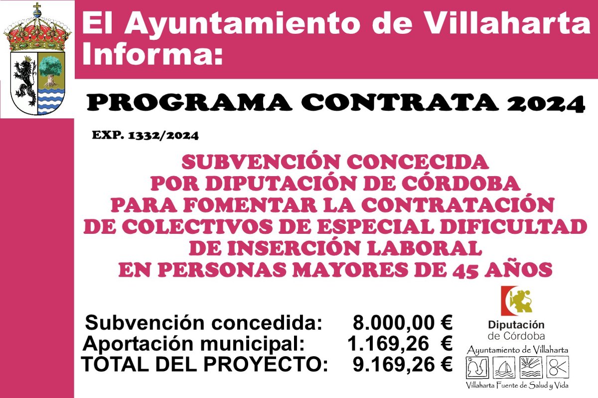 SUBVENCIÓN CONCEDIDA. EMPLEO MAYORES 45 AÑOS