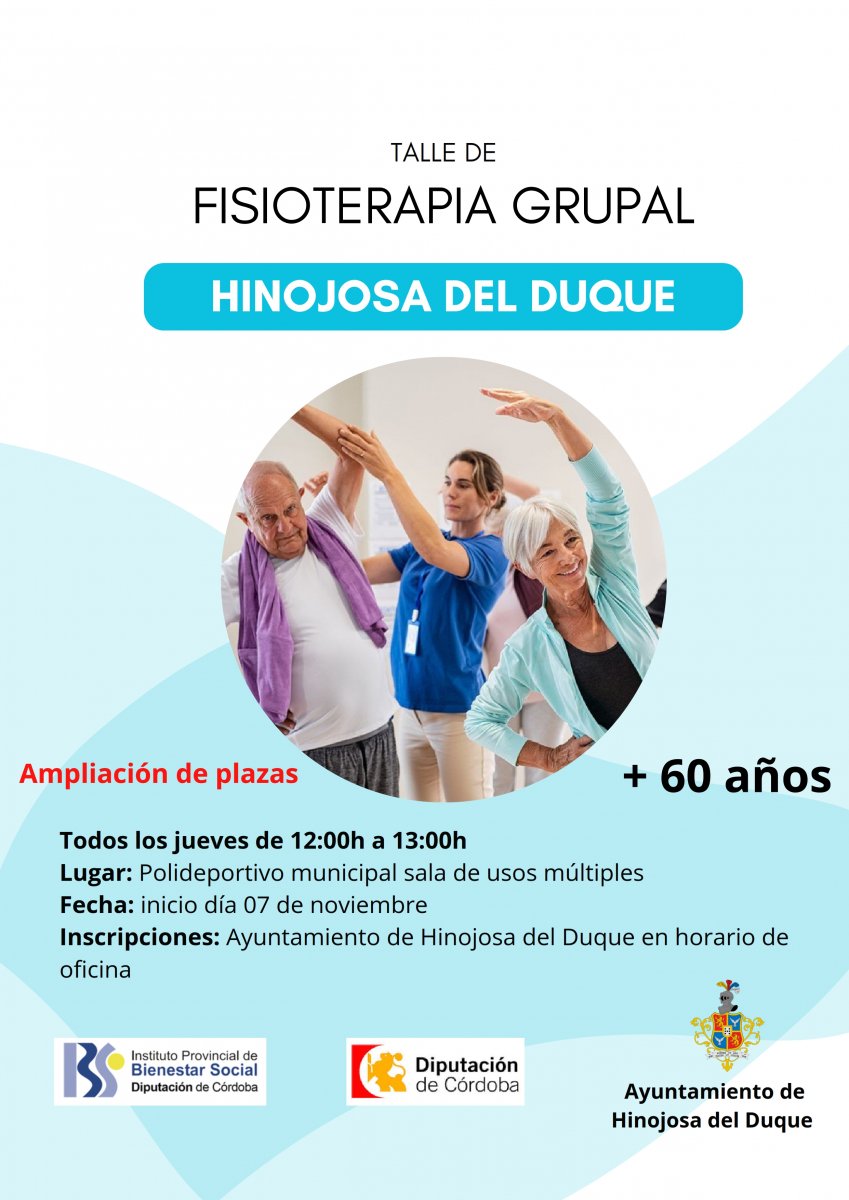 Taller de Fisioterapia Grupal, +60 años