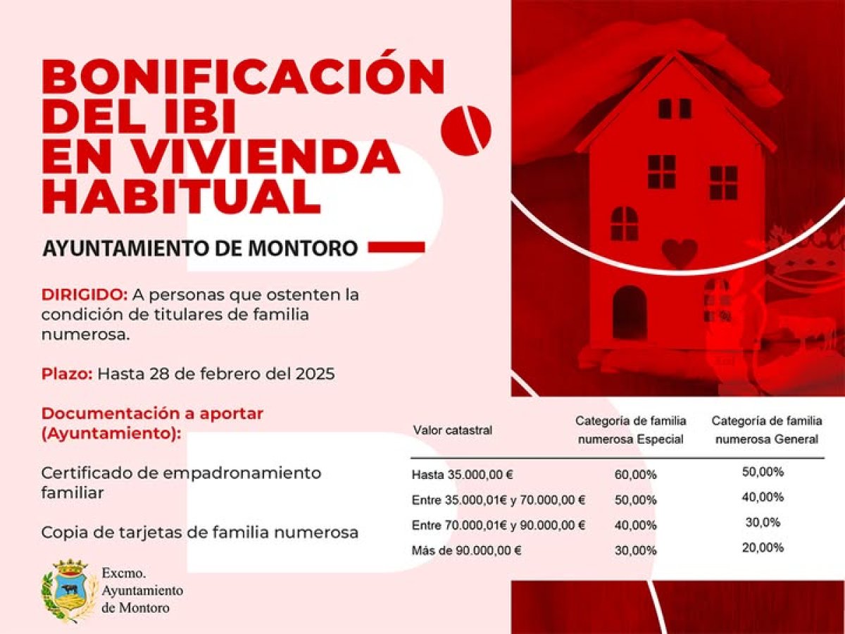 BONIFICACIÓN DEL IBI EN VIVIENDA HABITUAL