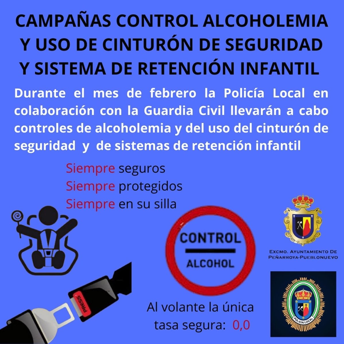 Campaña de Control de Alcoholemia y Seguridad Vial en Peñarroya-Pueblonuevo