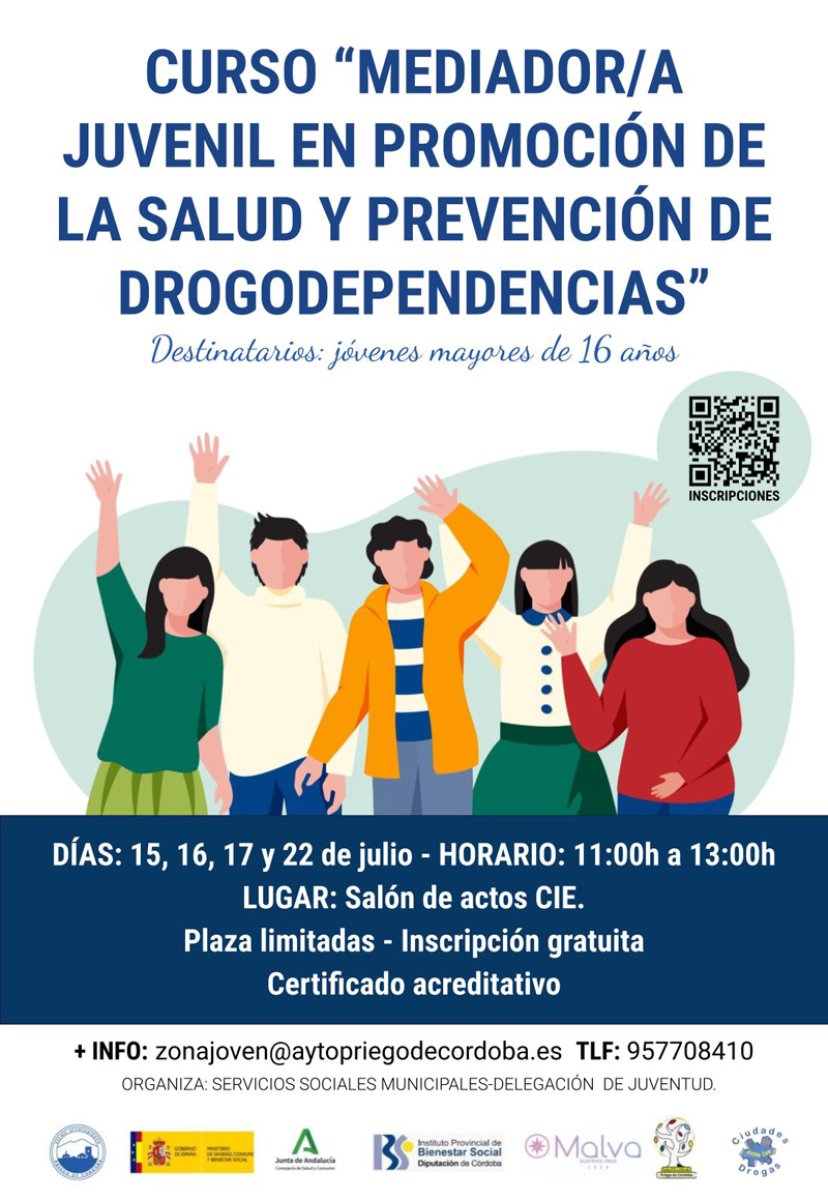 Curso Mediador/a Juvenil en Promoción de la Salud y Prevención de Drogodependencias