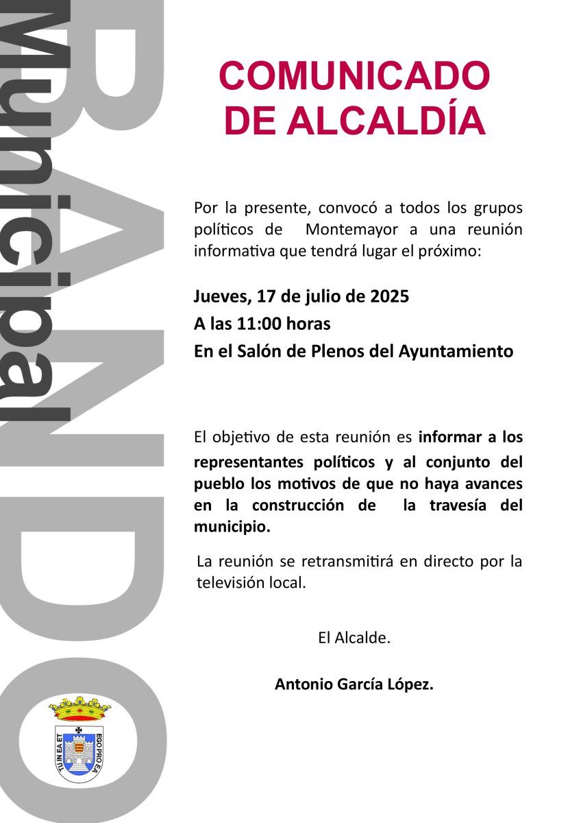 Comunicado Alcaldía