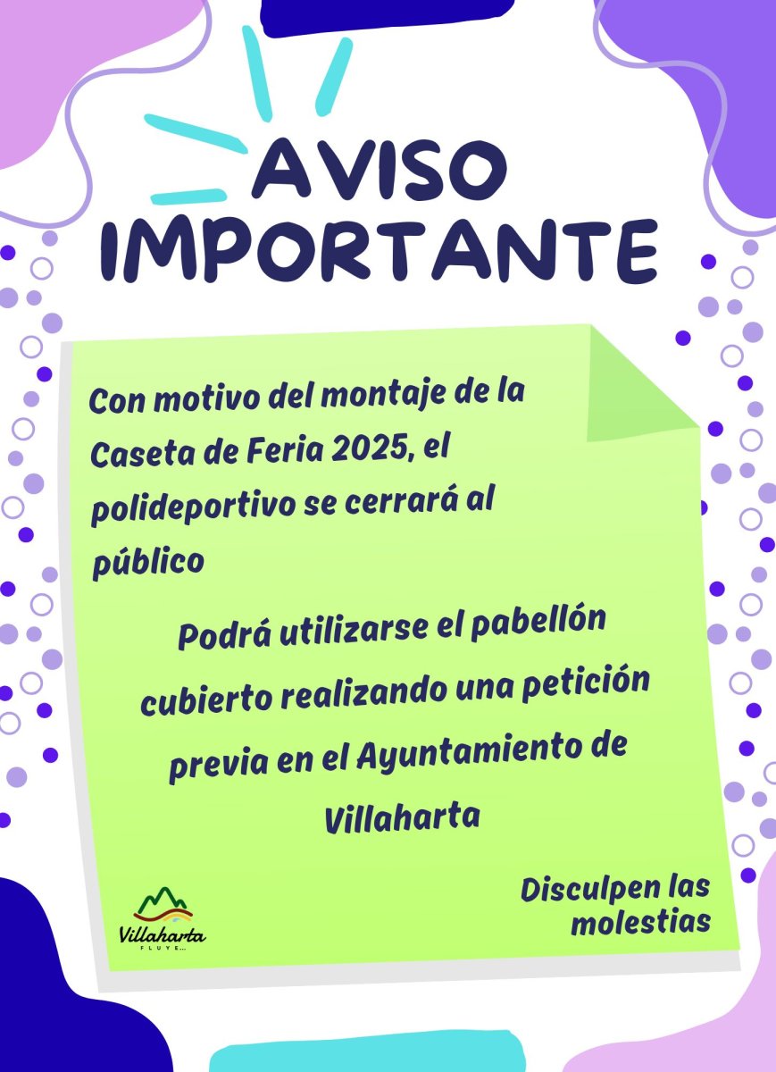 CIERRE TEMPORAL DEL POLIDEPORTIVO