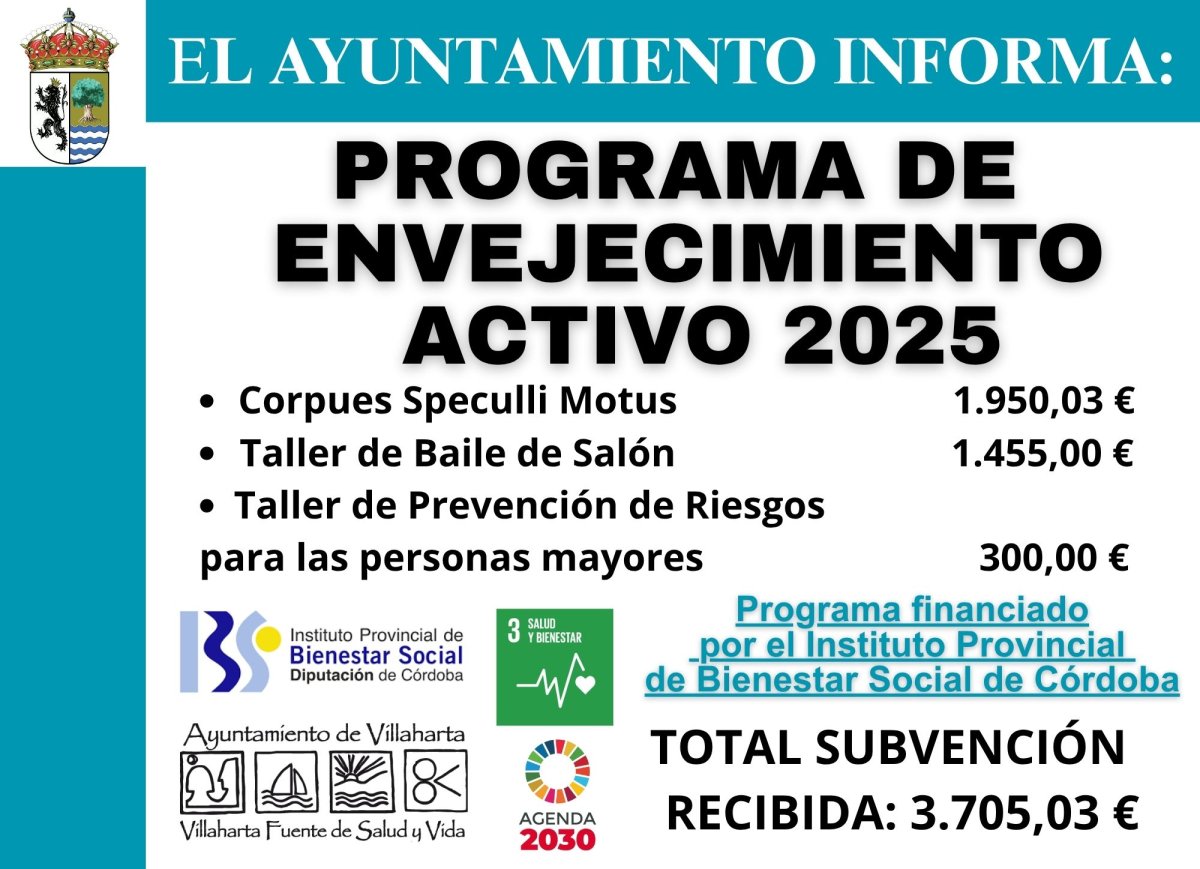 SUBVENCIÓN RECIBIDA. ENVEJECIMIENTO ACTIVO 2025
