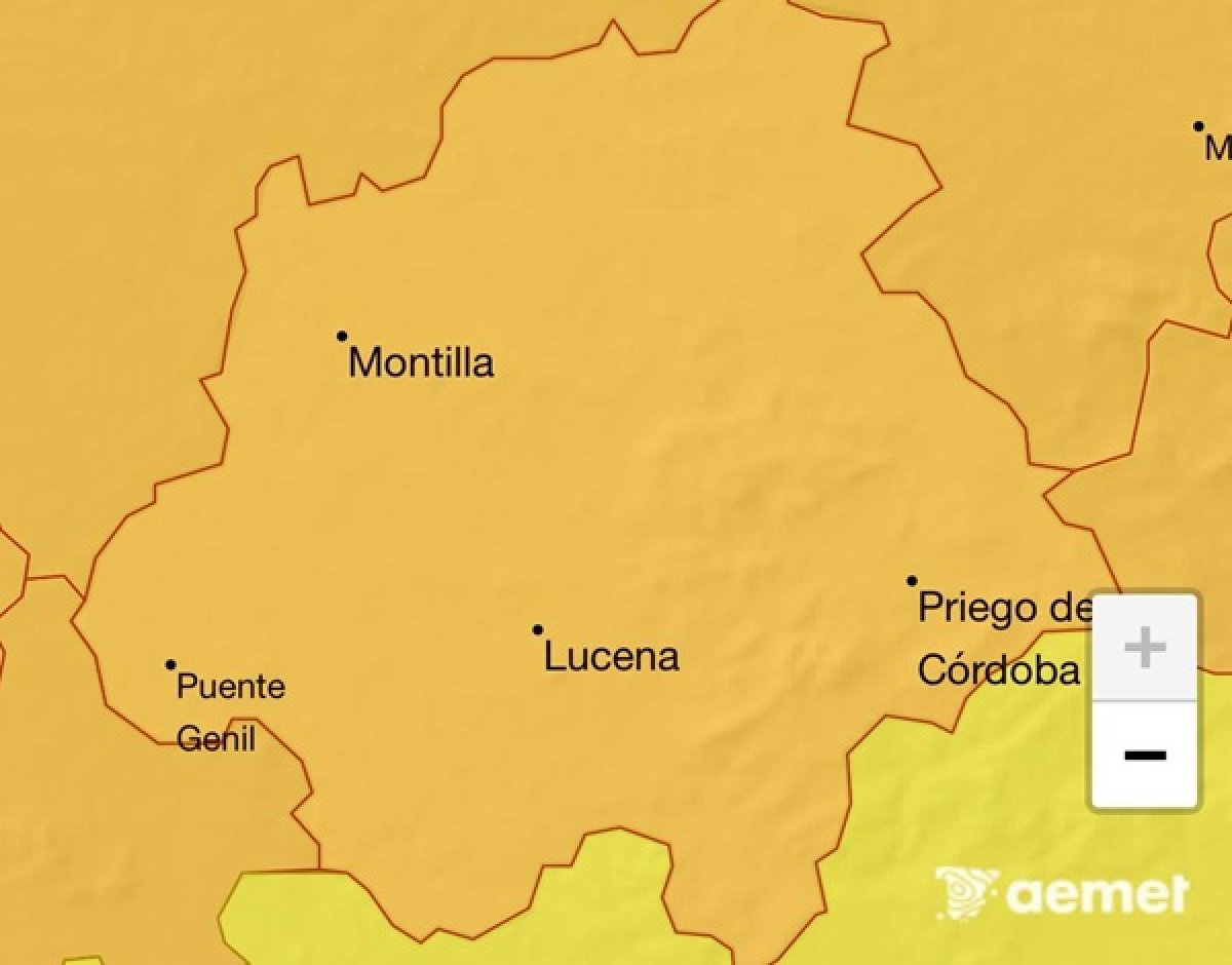 AEMET activa avisos por viento (rachas 90 km/h) y lluvia en la Subbética este miércoles