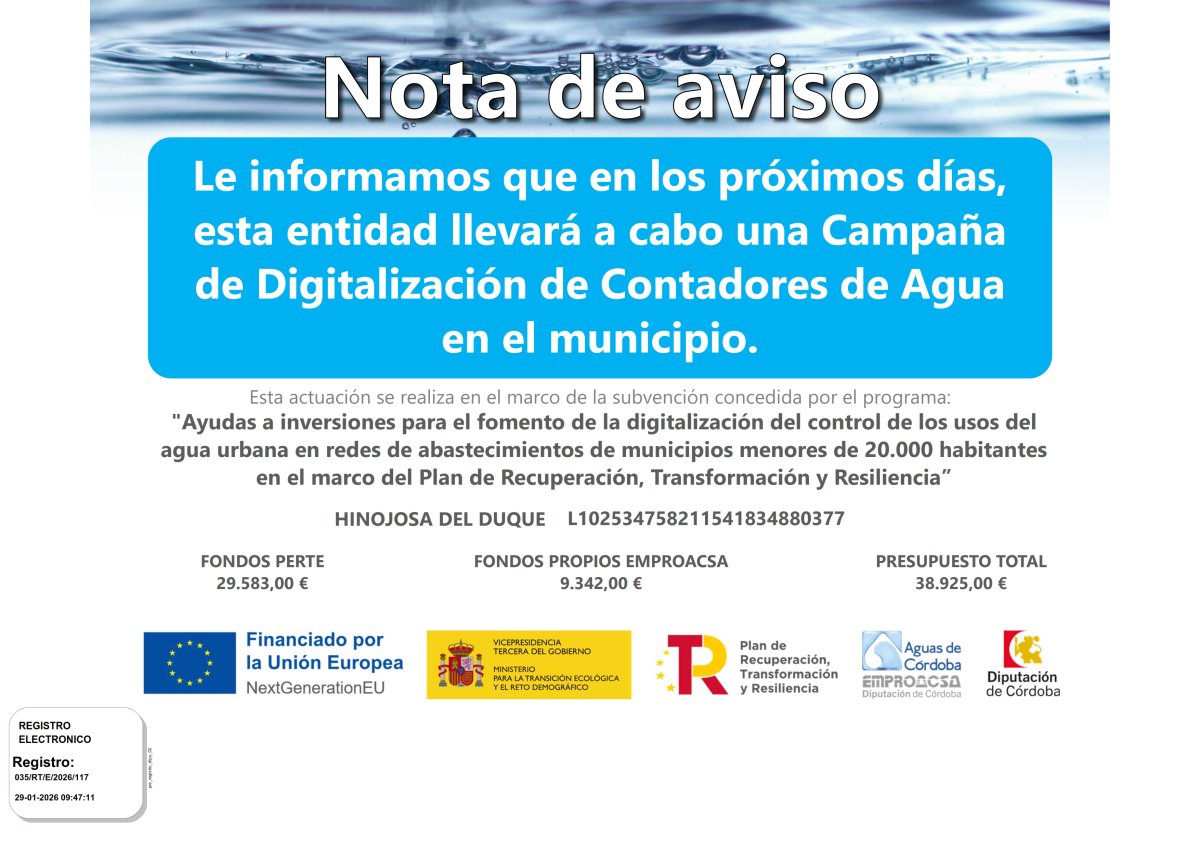 La Diputación de Córdoba digitaliza redes hidráulicas para detectar fugas y reducir pérdidas