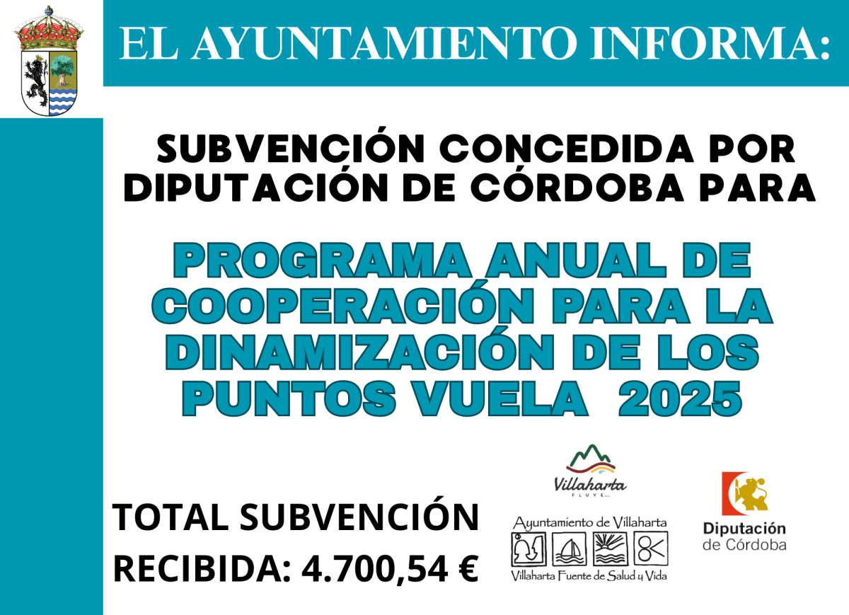 SUBVENCIÓN CONCEDIDA. PUNTO VUELA 2025