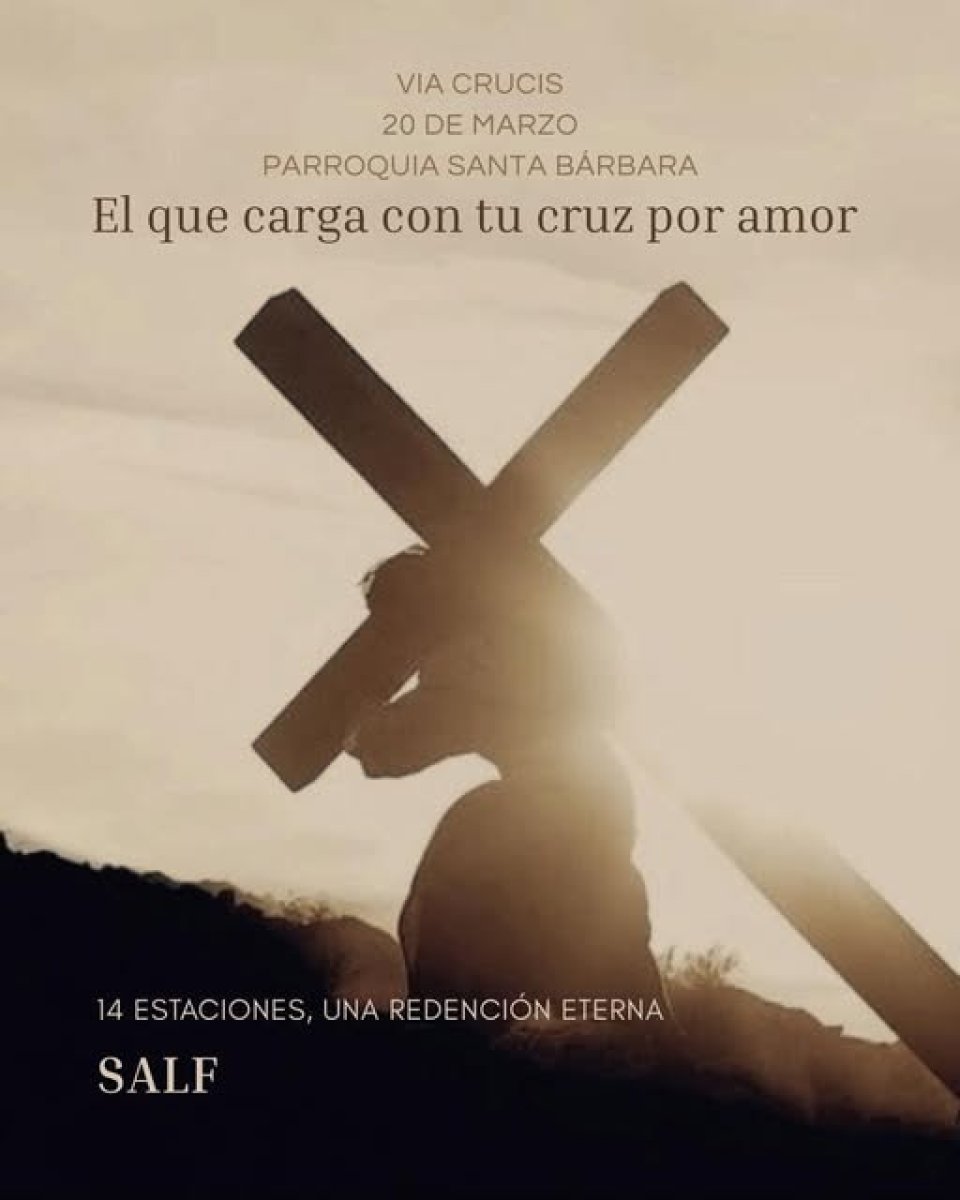 Vía Crucis juvenil "Pausa el ruido. Conecta con Él" en Santa Bárbara, 20 de marzo