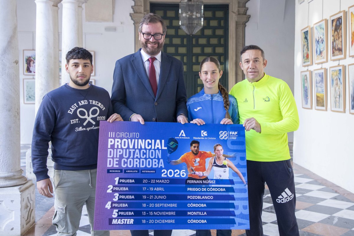 III Circuito Provincial de Pádel 2026: seis pruebas, ~400 jugadores y Máster Final en Córdoba