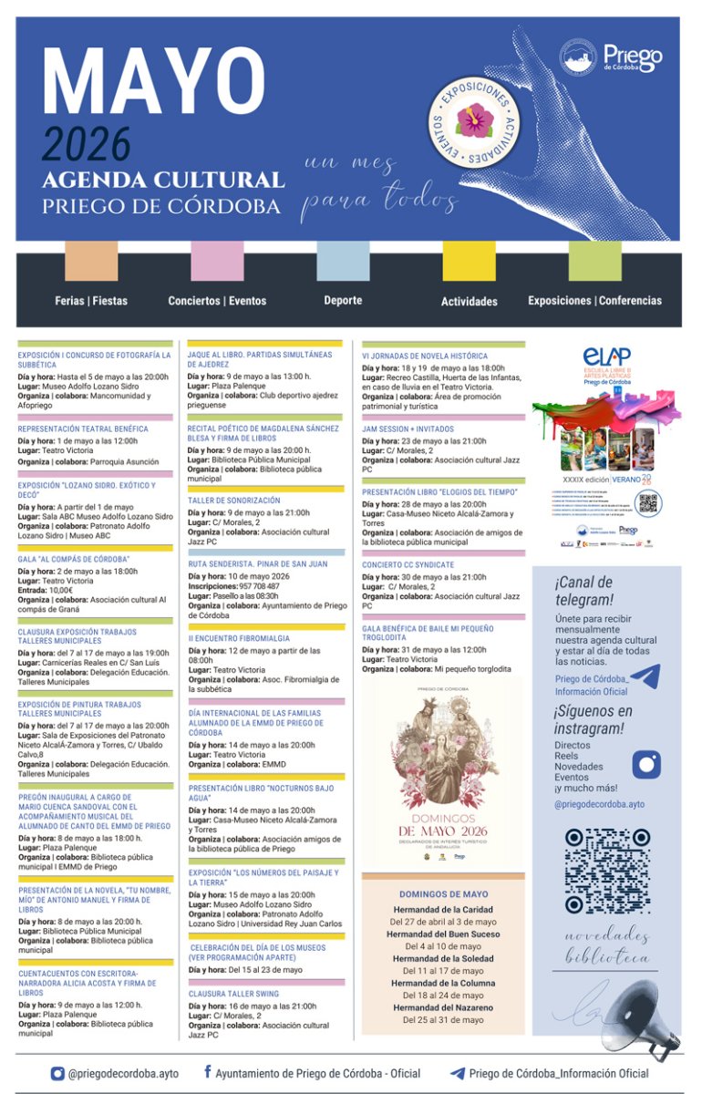 Agenda Cultural Mayo 2026