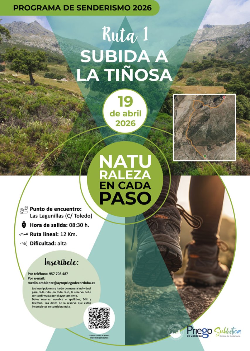 Priego presenta rutas guiadas 2026 por la Subbética: inscripciones abiertas desde el 7 de abril