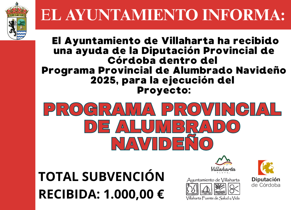 SUBVENCIÓN RECIBIDA. ALUMBRADO NAVIDEÑO