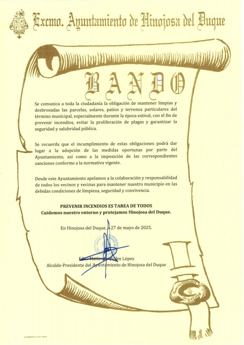 Ayuntamiento sancionará terrenos privados sin desbrozar para prevenir incendios y plagas
